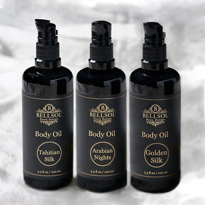 Bellsol Body oil is a luxurious natural body oil. Light non-greasy anti-aging multi taking. Moisturizing for dry skin, dry hair with split ends, dry hands.