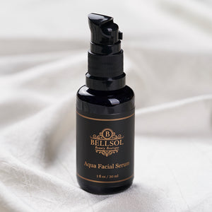 Bellsol Aqua Serum a light facial serum with anti-aging properties perfect for wearing alone, under the makeup or mixed with foundation.